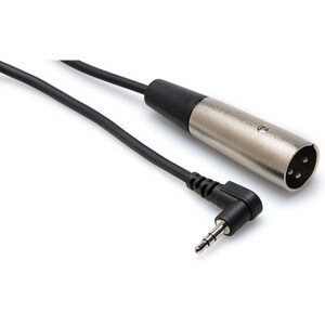 Hosa XVM-110M 3.5mm Right-Angle TRS to XLR3M Camcorder Microphone Cable 10 ft.